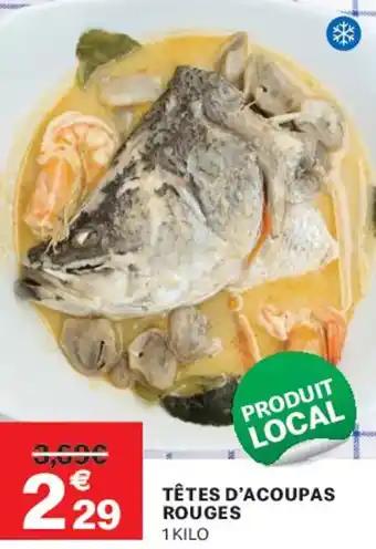 Têtes d'acoupas rouges 1 kg