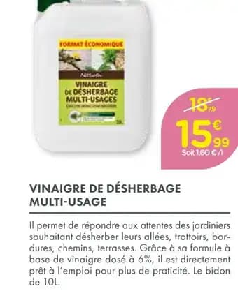 Natureva Vinaigre de désherbage multi-usages