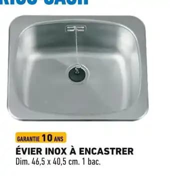Évier inox à encastrer
