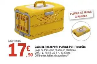 Cage de transport pliable petit modèle