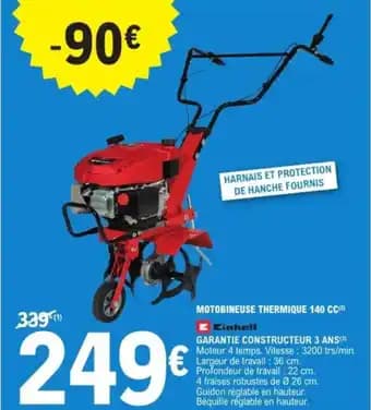 Promotion Exclusives de 10
Motobineuse thermique : Découvrez l'Offre incontournable