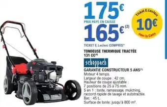 SCHEPPACH Tondeuse thermique tractée 131 cc