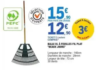 "BEAUX JOURS" Balai xl à feuilles fil plat