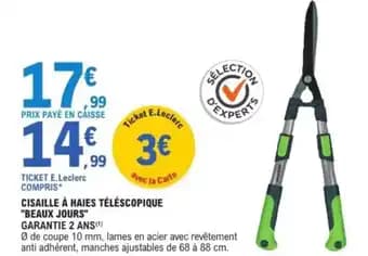 Promotion Exclusives de 19
Cisaille : Découvrez l'Offre incontournable