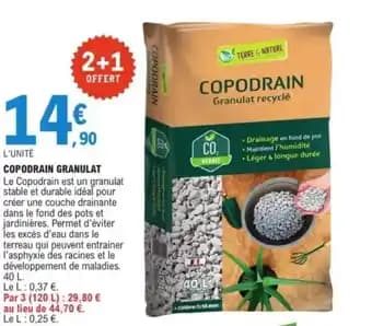 TERRE & NATURE Copodrain granulat 40 L