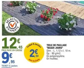 "BEAUX JOURS" Toile de paillage