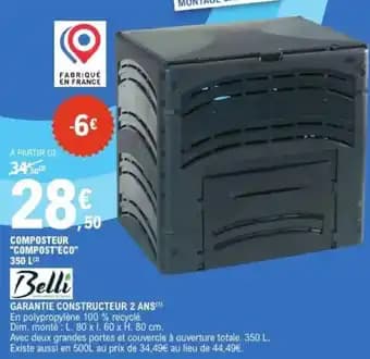 Promotion Exclusives de 30
Composteur : Découvrez l'Offre incontournable