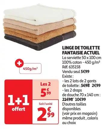 Linge de toilette fantaisie actuel 50 x 100 cm