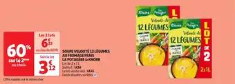Soupe velouté 12 légumes au fromage frais la potagère & knorr 1 l
