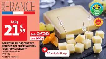 Comté juraflore fort des rousses aop filière auchan cultivons le bon