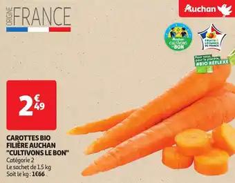 Carottes bio filière auchan cultivons le bon 1.5 kg
