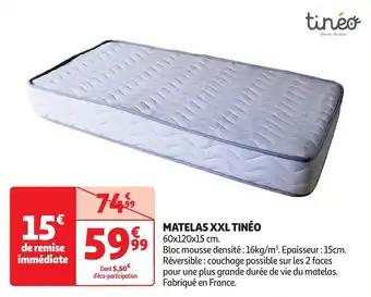 Matelas XXL tinéo 60 x 120 x 15 cm