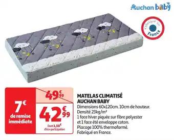 Matelas climatisé auchan baby 60 x 120 cm