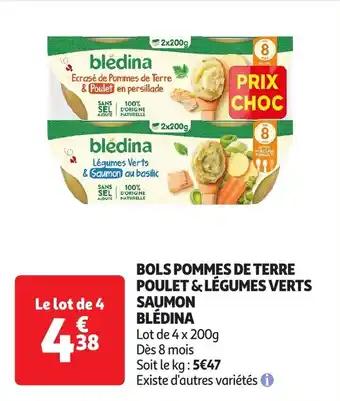 Bols pommes de terre poulet & légumes verts saumon blédina 200 g