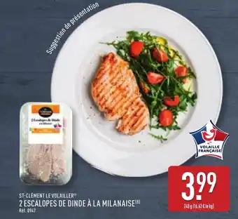 ST-CLÉMENT LE VOLAILLER® 2 escalopes de dinde à la milanaise 240 g