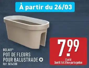 BELAVI® Pot de fleurs pour balustrade