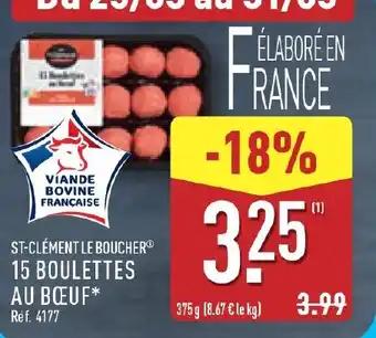 ST-CLÉMENT LE BOUCHER® 15 boulettes au bœuf 375 g