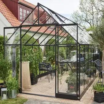 Serre Qube verre trempé avec embase 13 m² - Halls