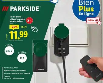 PARKSIDE® Set de prises télécommandées pour extérieur