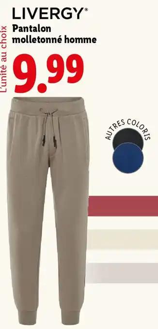 LIVERGY Pantalon molletonné homme
