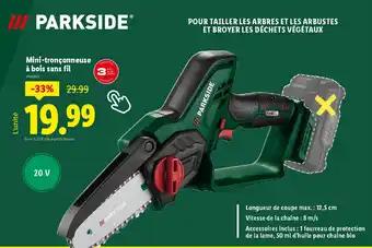 PARKSIDE® Mini-tronçonneuse à bois sans fil