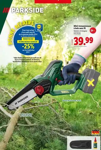 PARKSIDE Mini-tronçonneuse à bois sans fil B