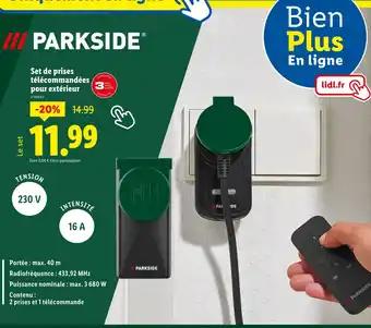 PARKSIDE Set de prises télécommandées pour extérieur