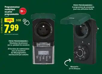 Parkside Programmateur numérique ou prise programmable