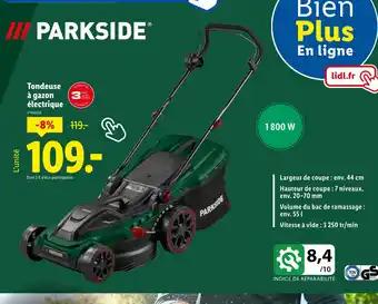 PARKSIDE Tondeuse à gazon électrique