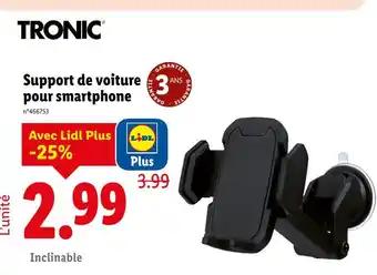 TRONIC Support de voiture pour smartphone