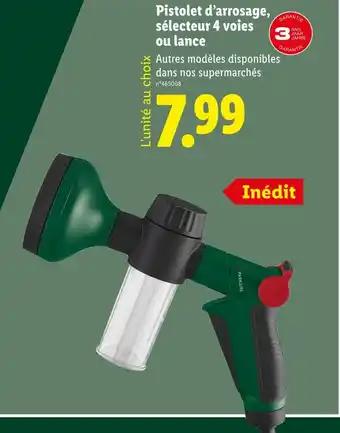 Pistolet d'arrosage, sélecteur 4 voies ou lance