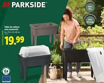 Parkside Table de culture avec couvercle