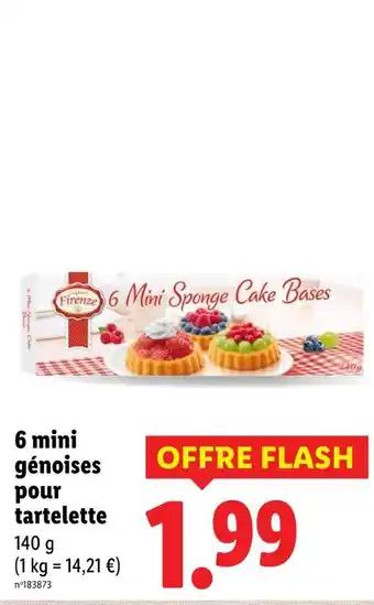 6 mini génoises pour tartelette