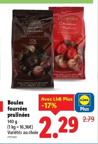 Boules fourrées pralinées 140 g