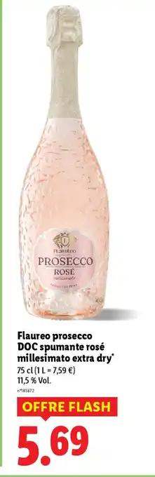 Flaureo prosecco DOC spumante rosé millesimato extra dry