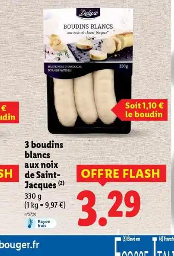 3 boudins blancs aux noix de Saint-Jacques 330 g