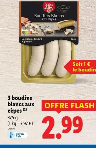 3 boudins blancs aux cèpes 375 g