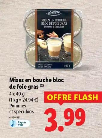 Mises en bouche bloc de foie gras 4 x 40 g
