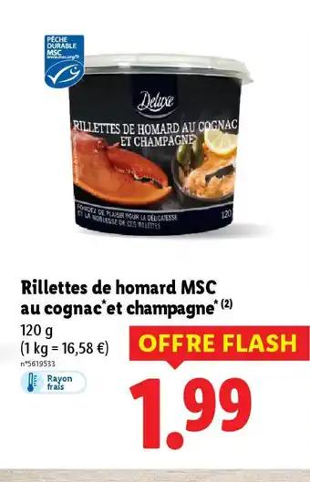 Rillettes de homard MSC au cognac et champagne 120 g
