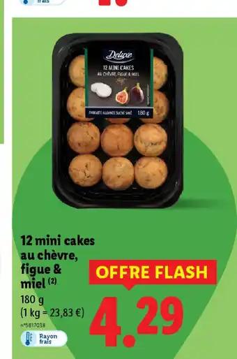 12 mini cakes au chèvre, figue & miel 180 g