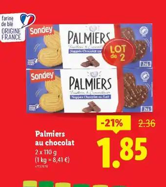 Palmiers au chocolat 2 x 110 g