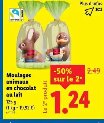 Moulages animaux en chocolat 125 g
