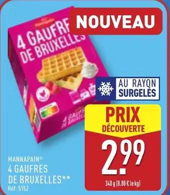 MANNAPAIN 4 gaufres de bruxelles 340 g