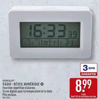 KRONTALER Radio - réveil numérique