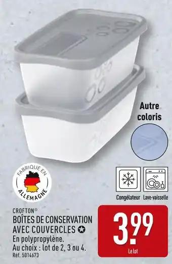 CROFTON Boîtes de conservation avec couvercles