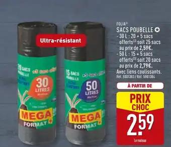 FOLIA Sacs poubelle ultra-résistant