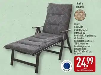 BELAVI Coussin pour chaise longue