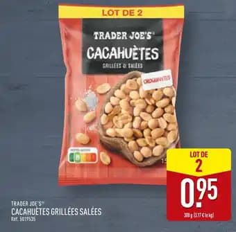 TRADER JOE'S Cacahuètes grillées salées