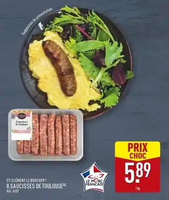 ST-CLÉMENT LE BOUCHER 8 saucisses de Toulouse