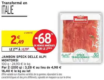 Jambon speck delle alpi montorsi 100 g